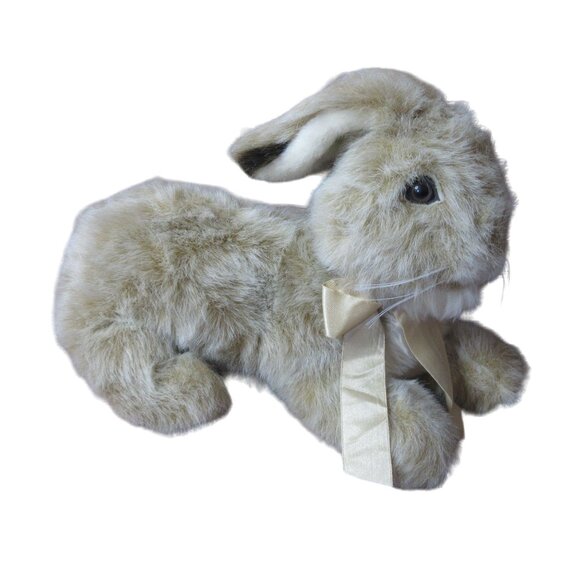 Dakin  Real Bunny Lying Plush Rabbit #53750  13" - Dakin Applause - Picture 1 of 10